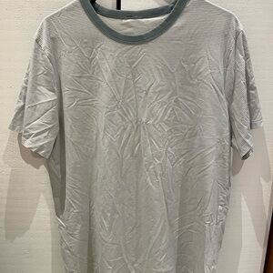 lululemon athletica Light Gray Striped Tee